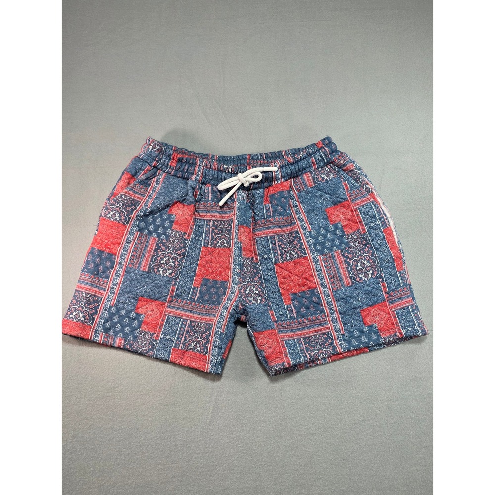 Simply Southern Quilted Patchwork Bandana Shorts Red Blue Paisley Lounge Womens
